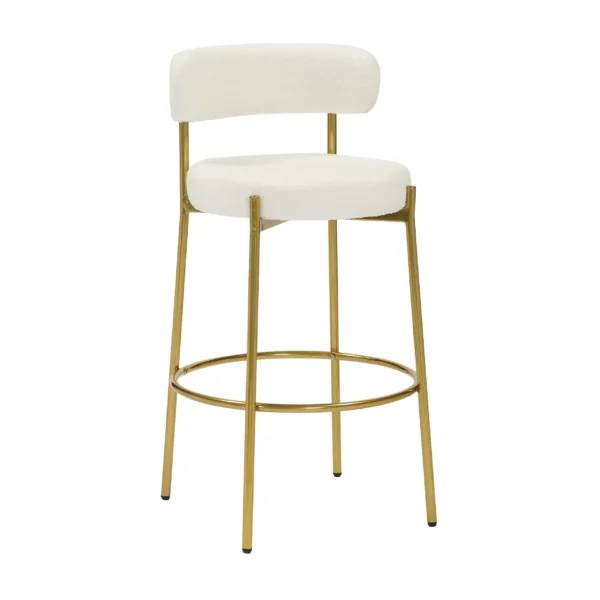 Banqueta Fixa Revest Boucle Off White