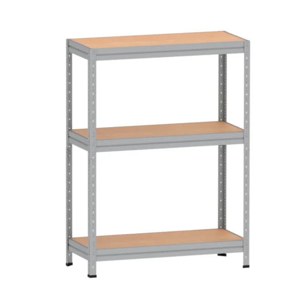 Estante de Aço Pesada 3 Prateleiras Mdf