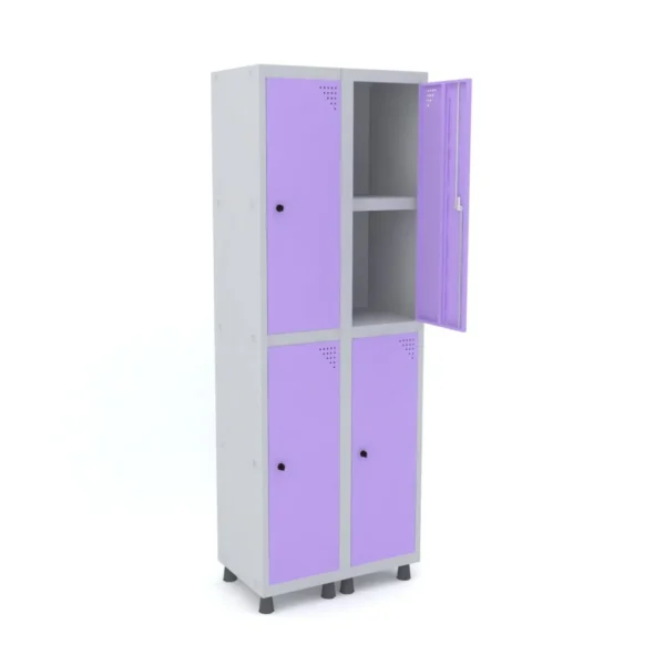 Roupeiro de Aço 4 Portas Prateleira Interna