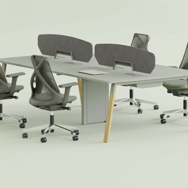Mesa Plataforma de Trabalho Pé Cavalete Bicolor